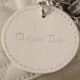 Dior Lady Series Milk White Silver Buckle Lambskin Mini