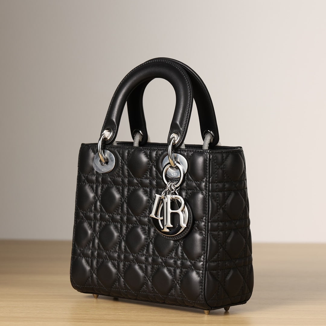 Dior Lady Dior My ABC Dior Series Black Lambskin Handbag