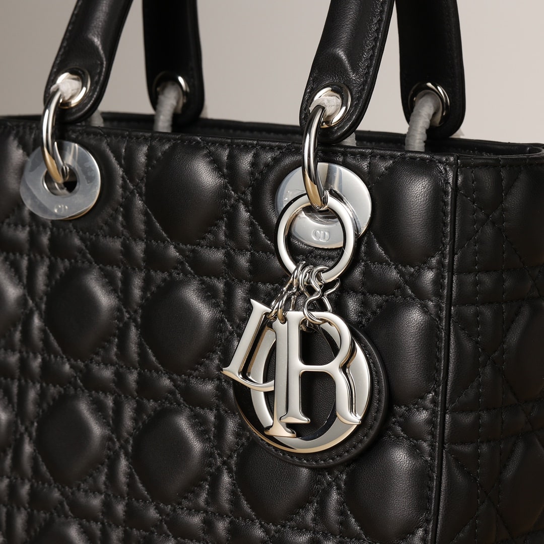 Dior Lady Dior My ABC Dior Series Black Lambskin Handbag