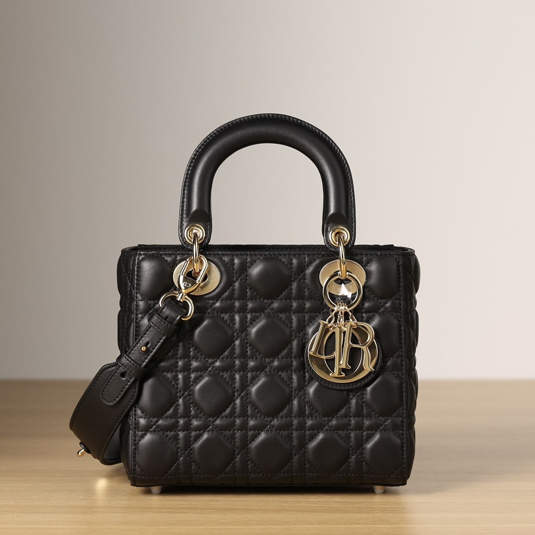 Dior Lady Dior My ABC Dior Series Black Lambskin Handbag