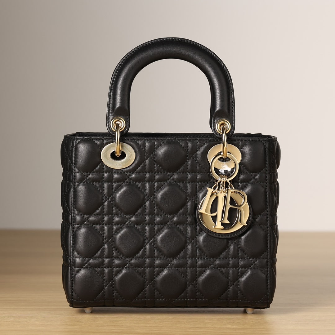 Dior Lady Dior My ABC Dior Series Black Lambskin Handbag