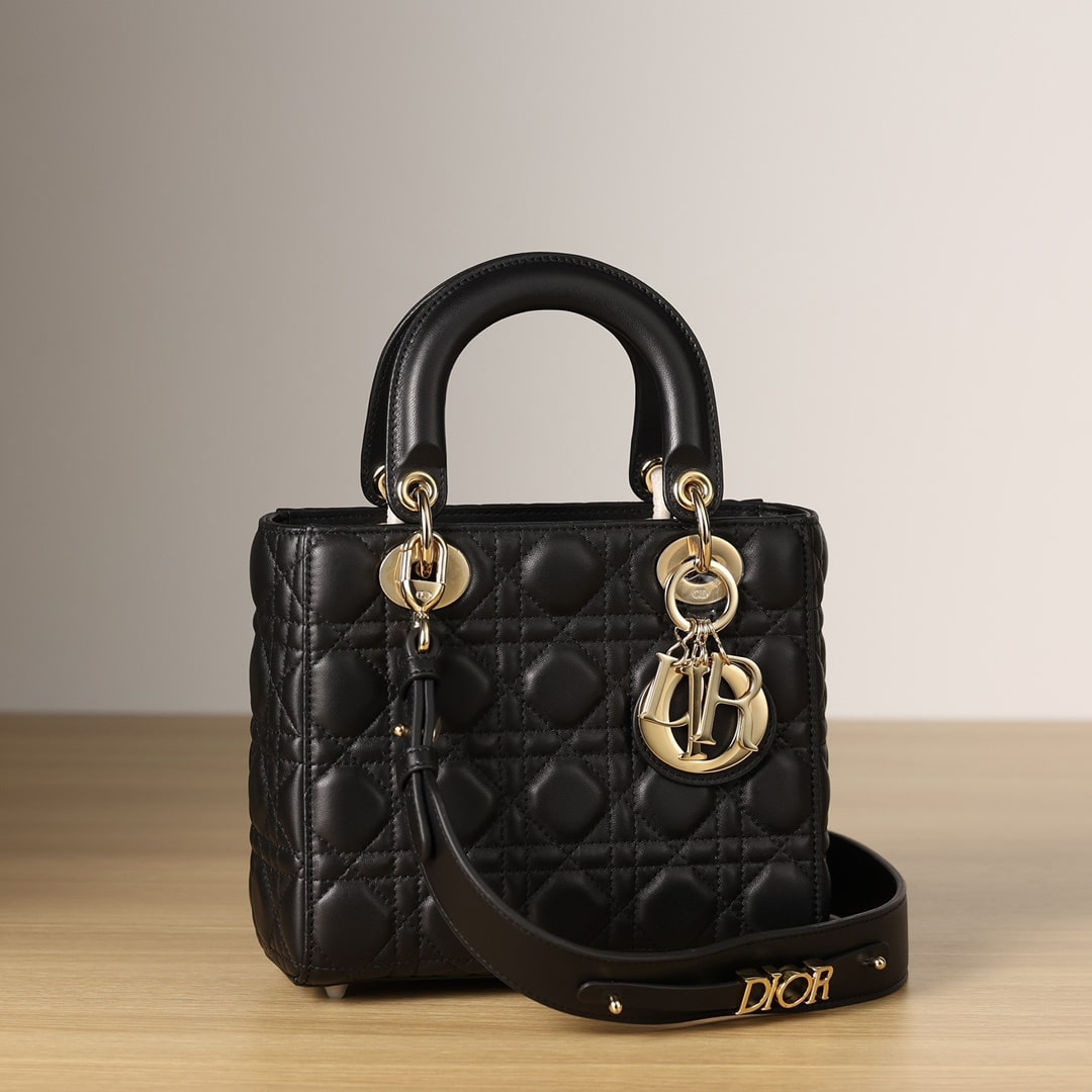 Dior Lady Dior My ABC Dior Series Black Lambskin Handbag