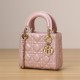 Dior Lady Series Pearlescent Pink Lambskin Mini