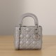 Dior Lady Series Pearlescent Gray Lambskin Mini