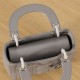 Dior Lady Series Pearlescent Gray Lambskin Mini