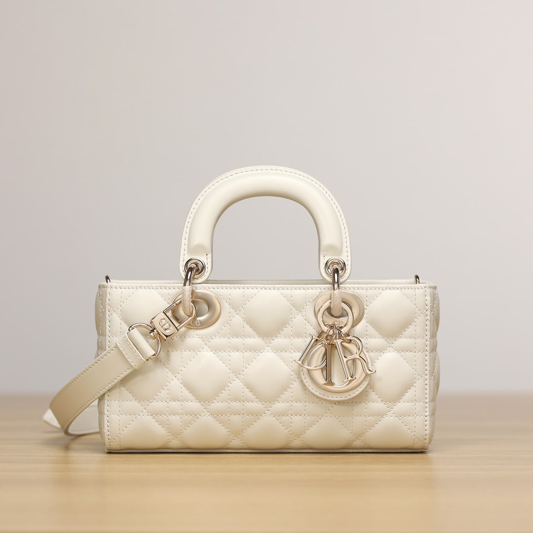 Dior Lady Joy Series Milk White Lambskin