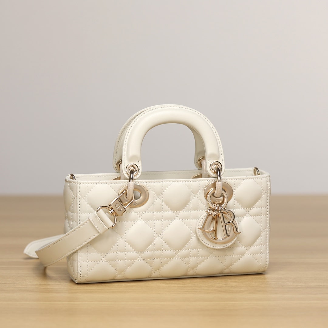 Dior Lady Joy Series Milk White Lambskin