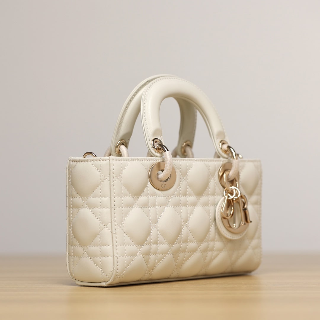 Dior Lady Joy Series Milk White Lambskin