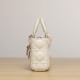 Dior Lady Joy Series Milk White Lambskin