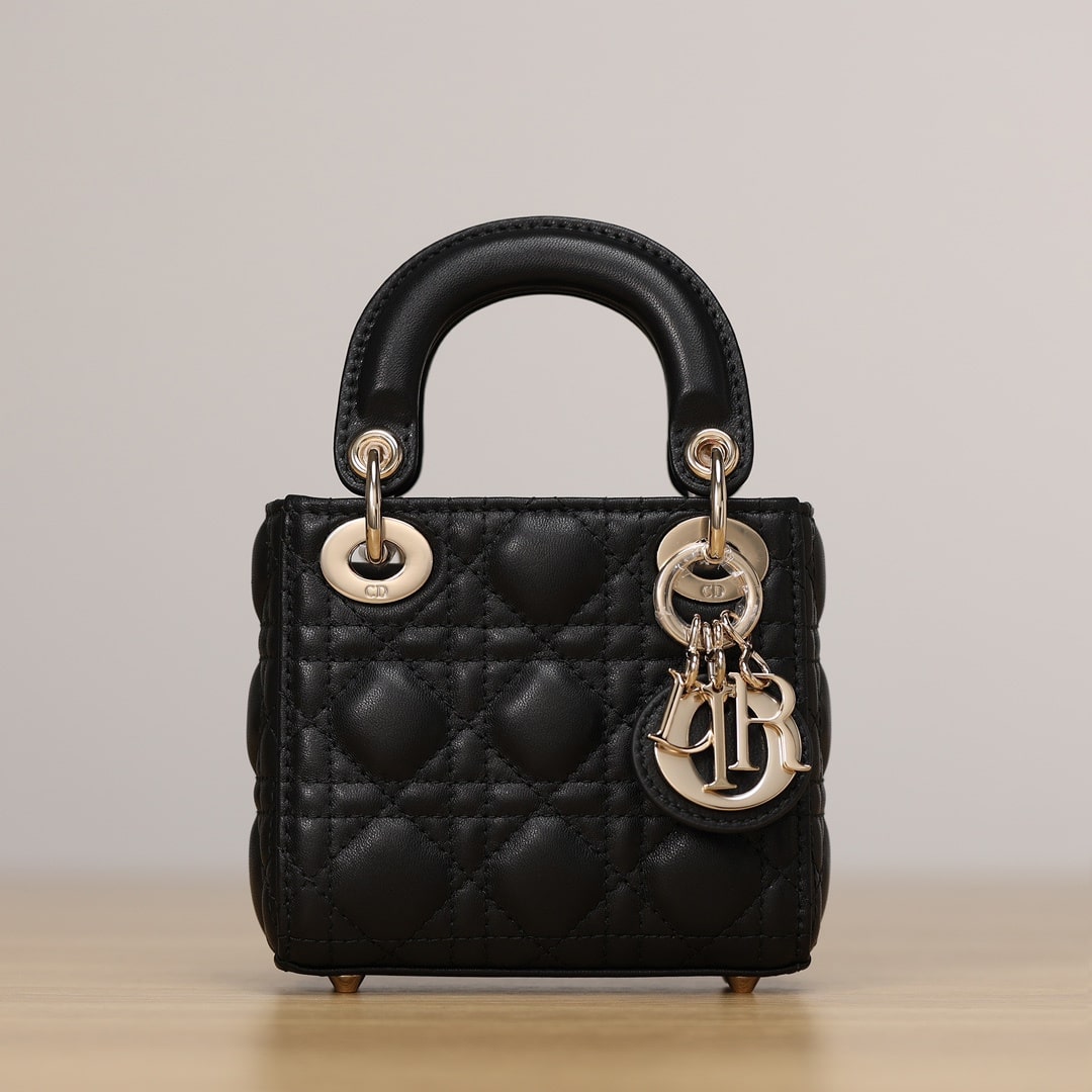 Dior Lady Series Black Lambskin Super Mini