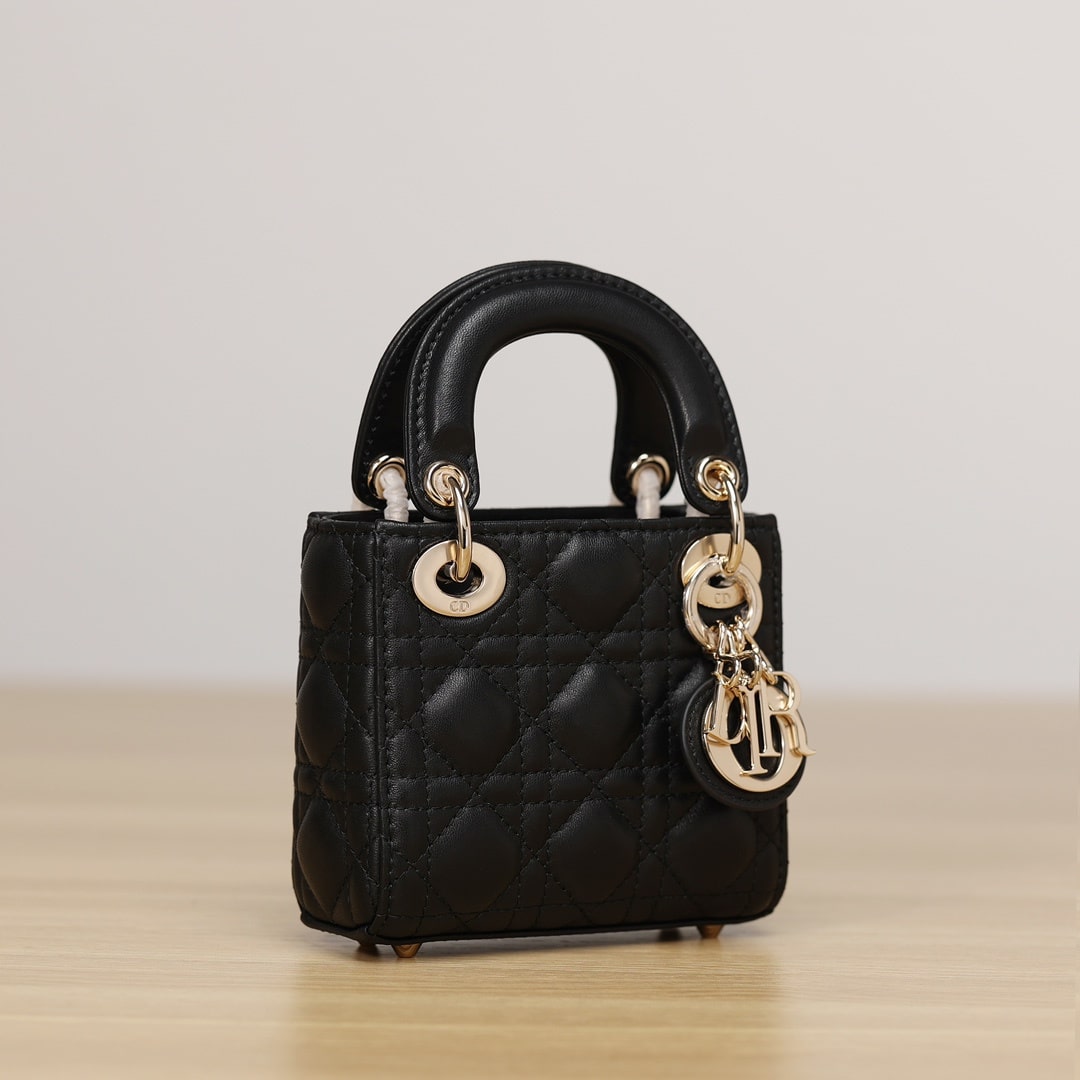 Dior Lady Series Black Lambskin Super Mini