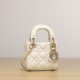 Dior Lady Series Milk White Lambskin Super Mini