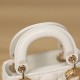 Dior Lady Series Milk White Lambskin Super Mini