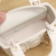 Dior Lady Series Milk White Lambskin Super Mini