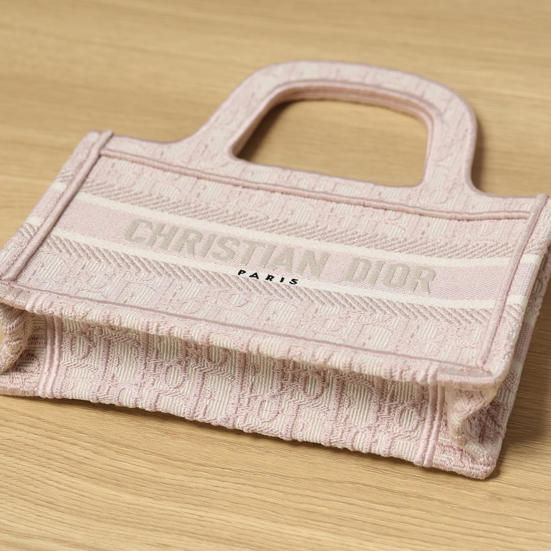 Dior Book Tote Series Handbag Oblique Print Pink