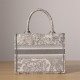 Dior Book Tote Series Ruthie Embroidery Gray Small