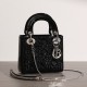 Dior Lady Dior Bag Patent Calfskin Silver Hardware Mini