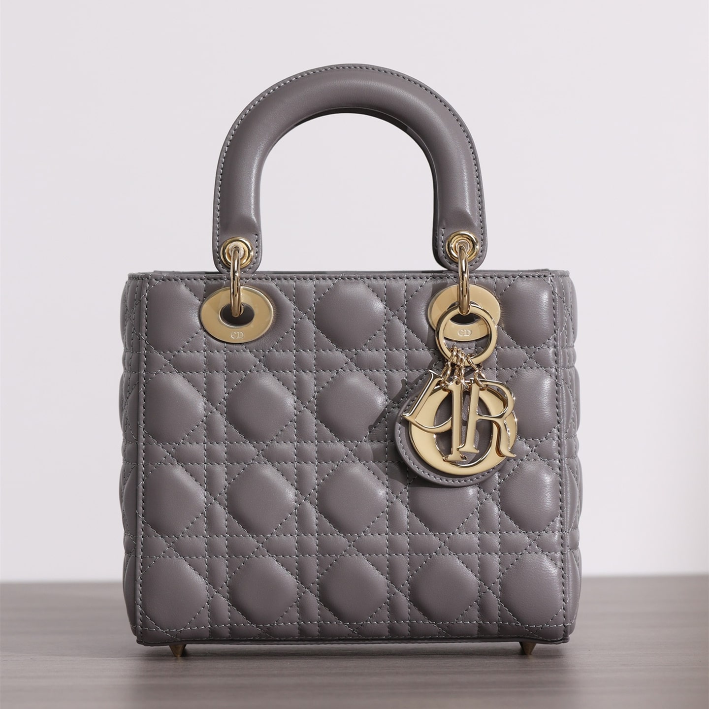 Dior Lady Dior Bag Lambskin Gray