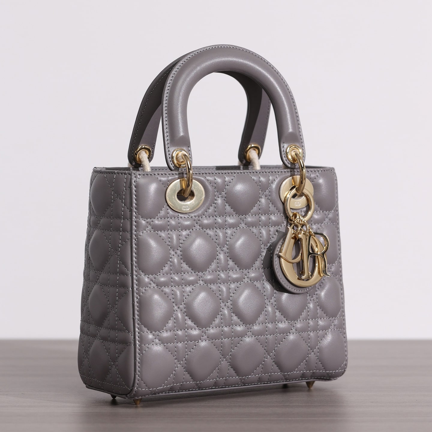 Dior Lady Dior Bag Lambskin Gray