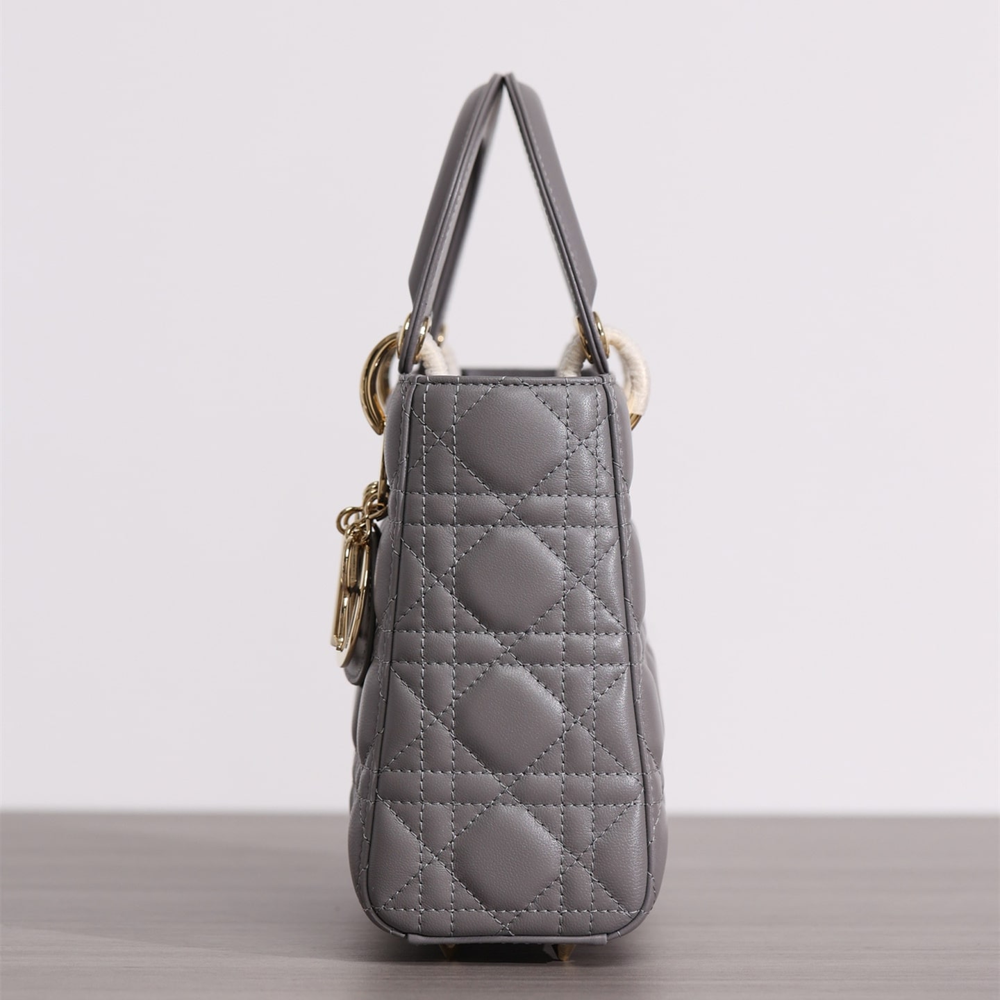 Dior Lady Dior Bag Lambskin Gray