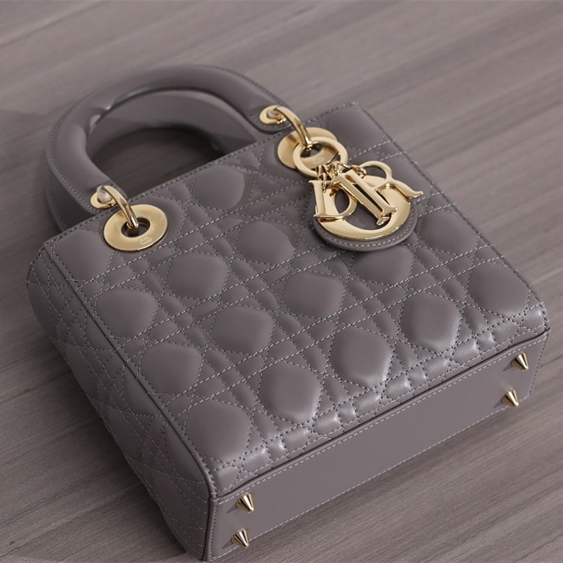 Dior Lady Dior Bag Lambskin Gray