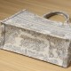 Dior Book Tote Series Juilee Embroidered Gray Large