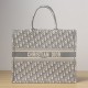 Dior Book Tote Series Oblique Print Gray Large