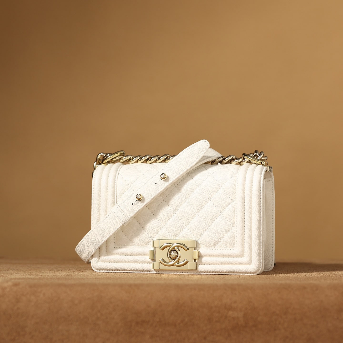 Chanel LeBoy white small