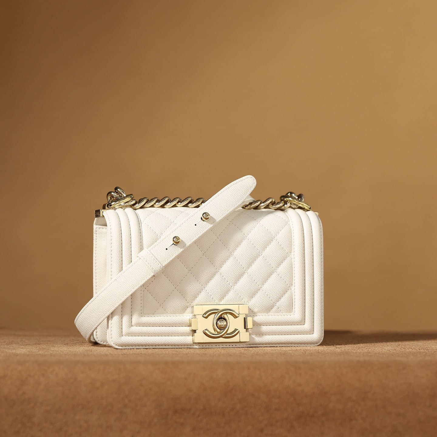 Chanel LeBoy white small