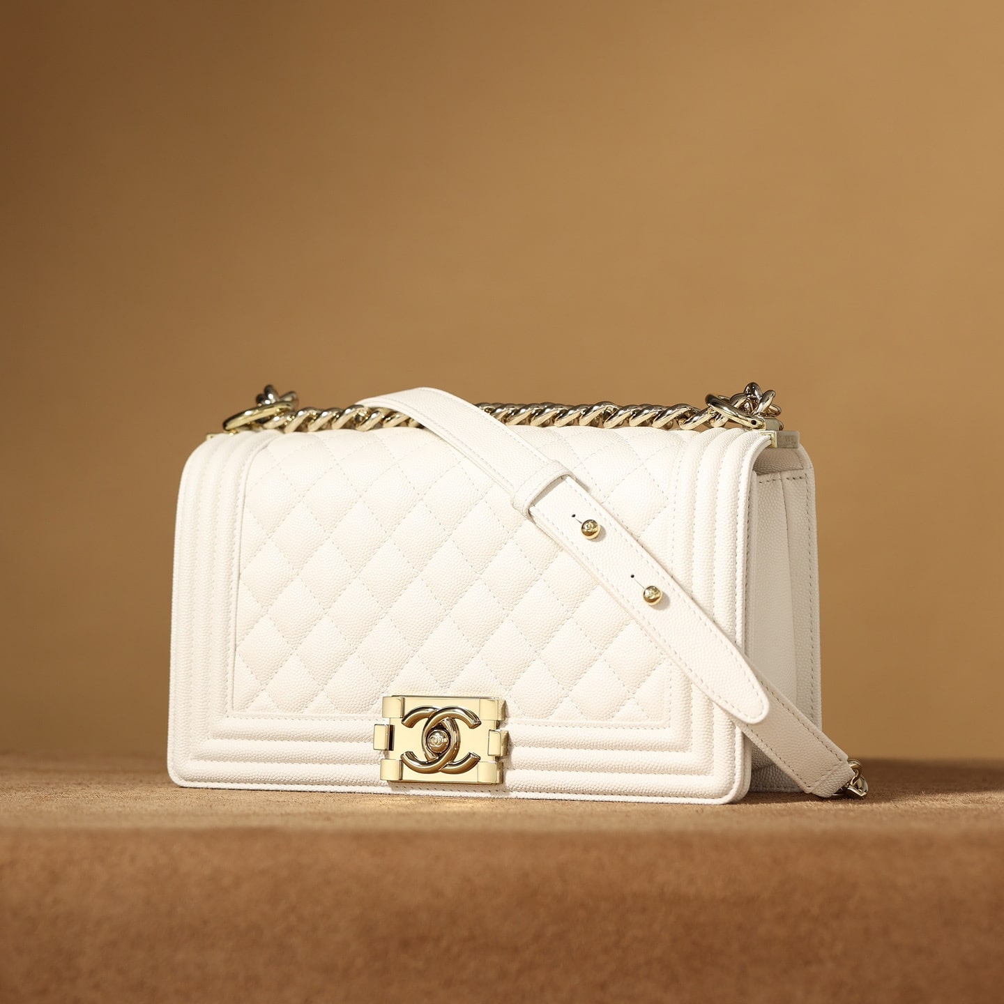 Chanel LeBoy white medium