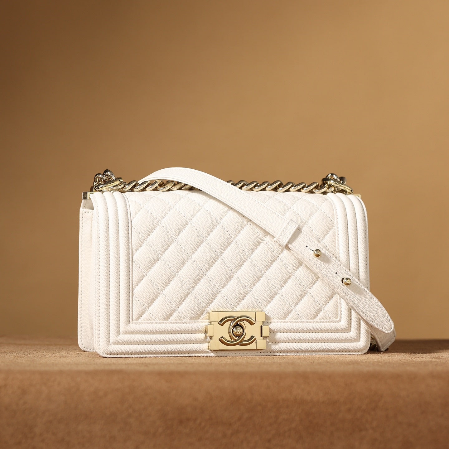 Chanel LeBoy white medium