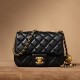 Chanel Lambskin Quilted Mini Pearl Crush Flap Black