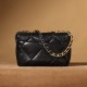 Chanel 19 Bag series lambskin flap bag black XS