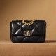 Chanel 19 Bag series lambskin flap bag black XS