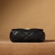 Chanel 19 Bag series lambskin flap bag black XS