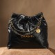 Chanel 22 Handbag Shiny Calftskin & Gold-tone Metal Black