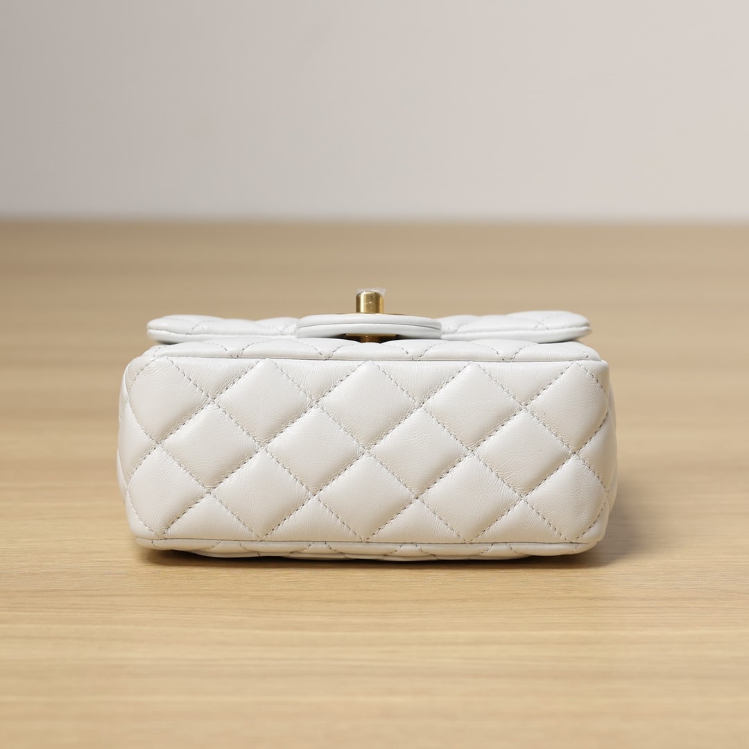 Chanel Mini Pearl Crush Flap Bag White