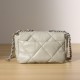 Chanel 19 Bag lambskin shoulder bag gray