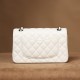 Chanel CF series ball grained cowhide white silver hardware