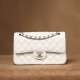 Chanel CF series ball grained cowhide white silver hardware