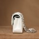 Chanel CF series ball grained cowhide white silver hardware