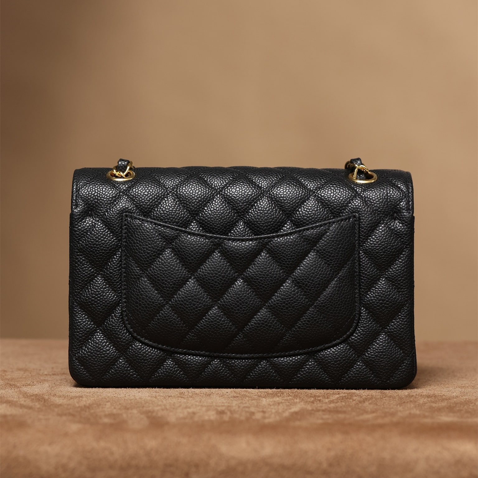 Chanel CF series caviar flap bag black gold hardware