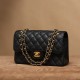 Chanel CF series caviar flap bag black gold hardware