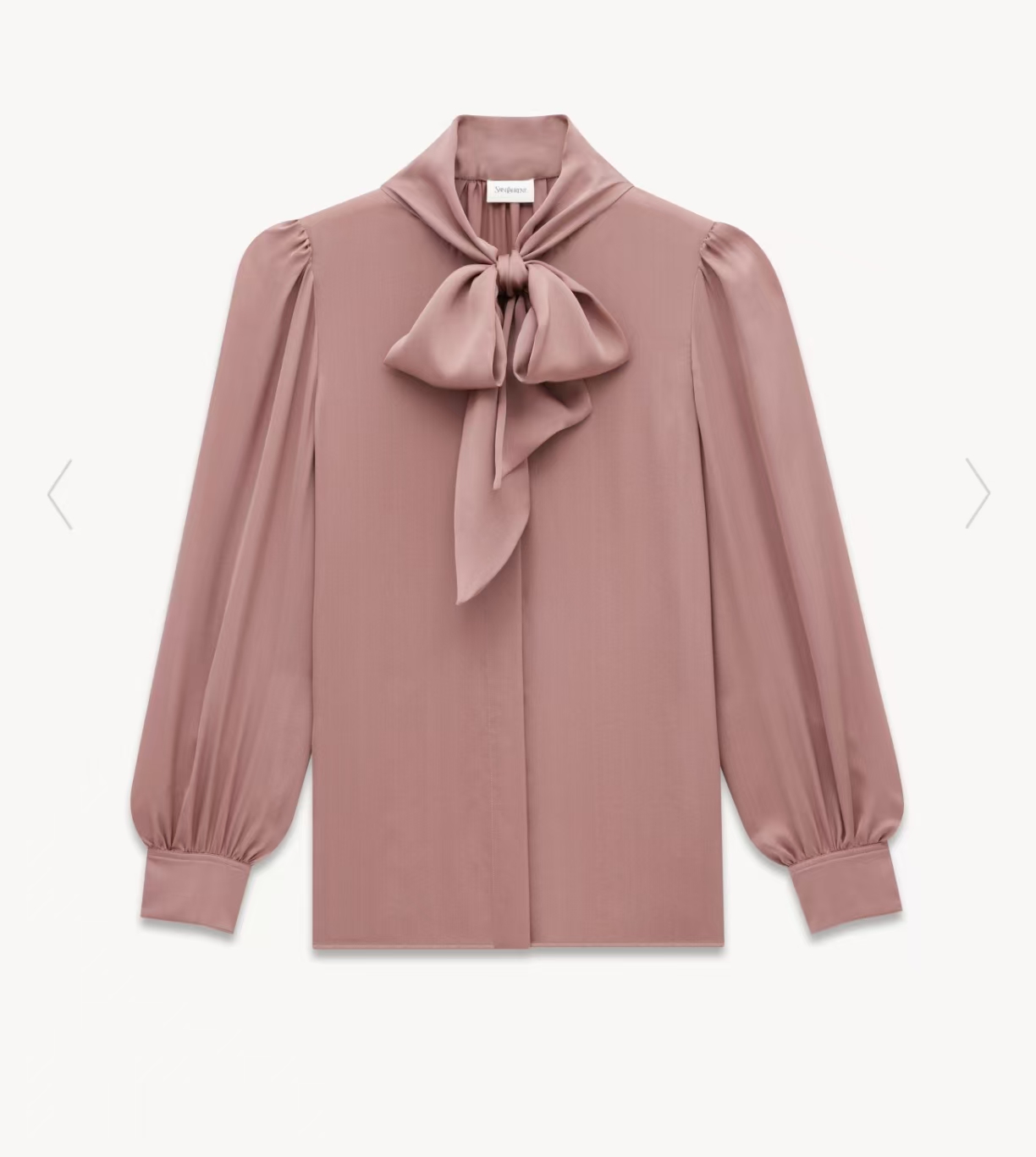 YSL mulberry silk crepe satin shirt