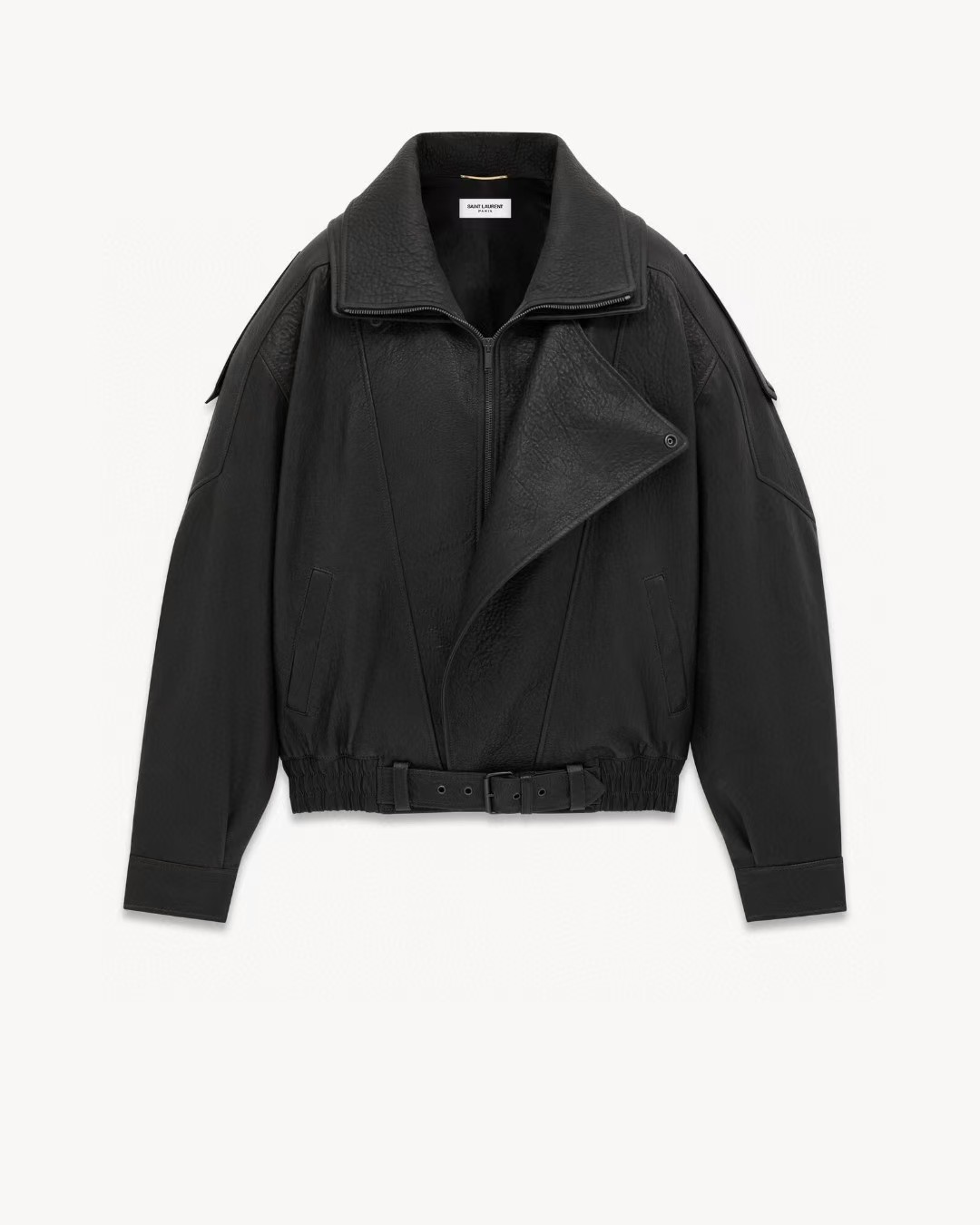 YSL silhouette motorcycle leather jacket