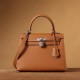 Hermes Kelly25 Brown Silver Buckle