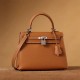 Hermes Kelly25 Brown Silver Buckle