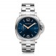 PANERAI Luminor Due 42 mm steel steel bracelet with double face clasp blue dial with arab./Index automatic